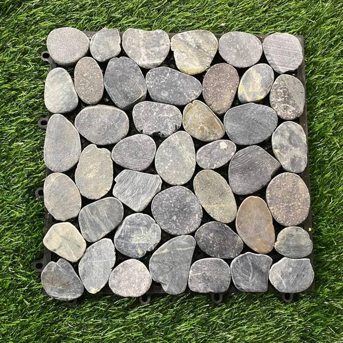 Gambar Lantai Decking Tile Batu Alam Outdoor Indoor - Bulat Abu dari Lantai Kayu Parket_NEW undefined Tokopedia