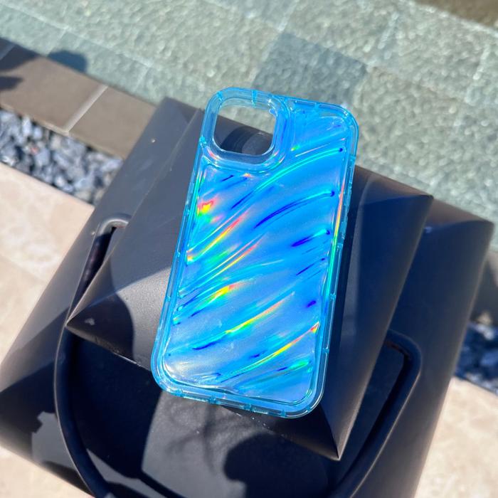 Gambar Dazzle Wave Case - Softcase Fullcover Casing - DAZZ. TOSCA, IP 15 dari pipop.case undefined Tokopedia