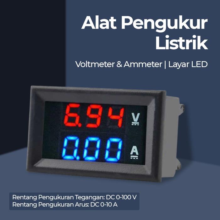 Gambar voltmeter dan ampere meter digital - AMmeter dari JOe-Workshop undefined Tokopedia