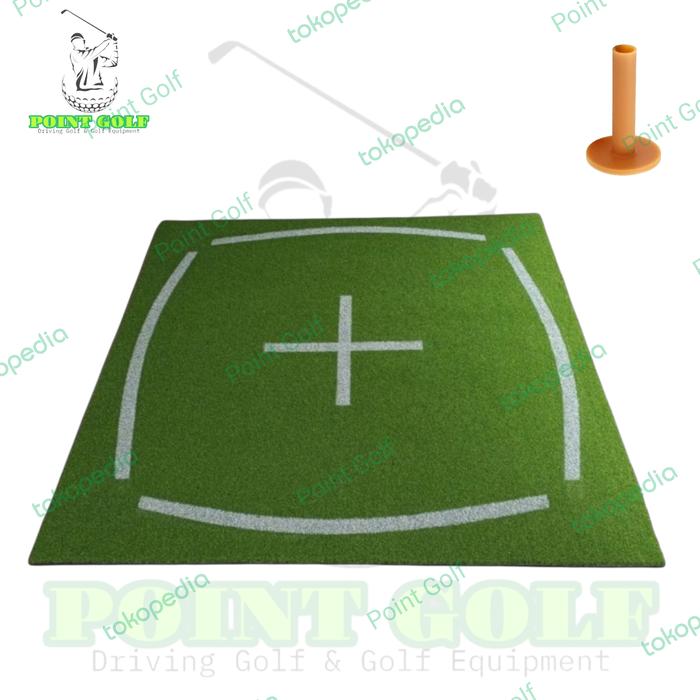 Gambar Promo.. Karpet Driving Golf Mat Helipad Ukuran 150*150 Cm Free Tee - Putih, 120 x 120 Cm dari Point Golf undefined Tokopedia