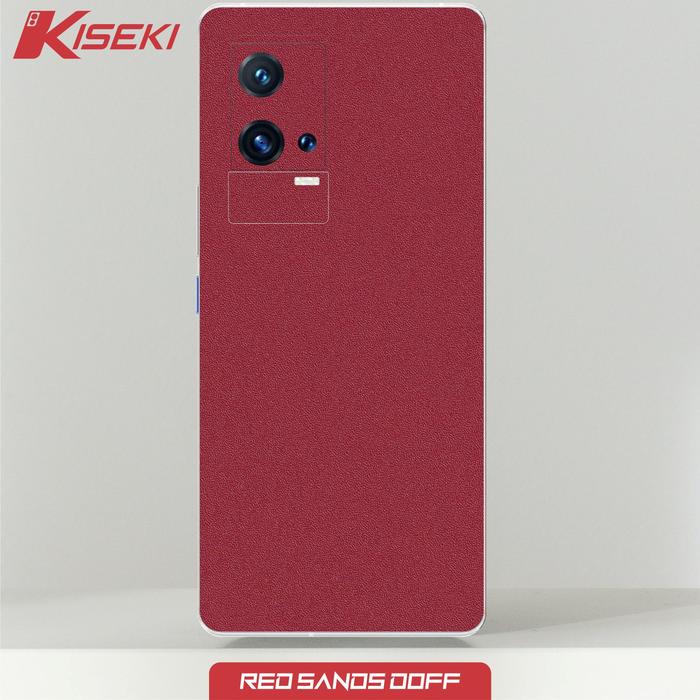 Gambar Kiseki Skin Vivo IQOO 8 Pro  Back Case Carbon Leather Custom - Red sand Doff dari Kiseki Skin undefined Tokopedia