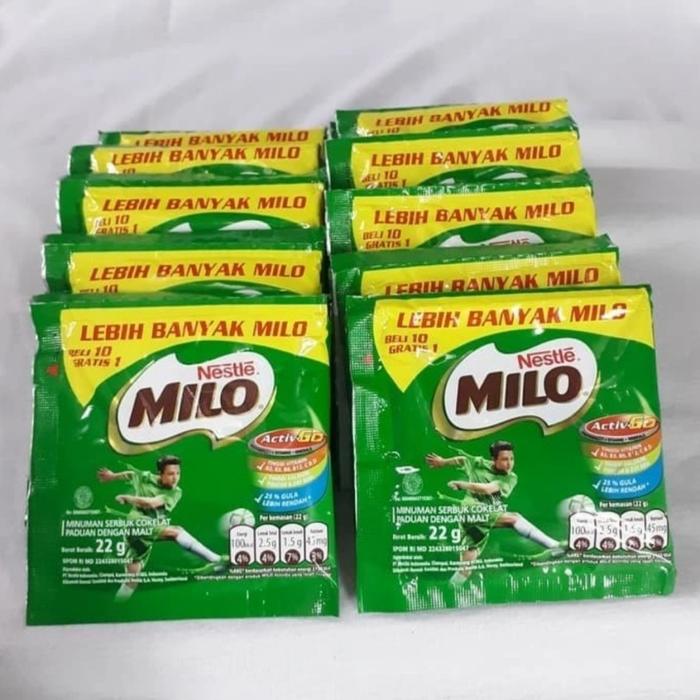 Gambar Milo active go sachet 22gr 1 renceng isi 10 pcs dari Ayam Kampung Andalas Pulomas undefined Tokopedia