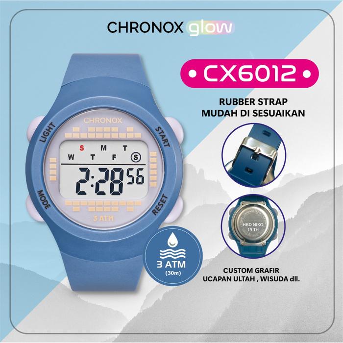 Gambar Jam Tangan Anak Analog Anti Air Waterproof Sporty Fashion Chronox CX6009 - CX6012 NAVY, Tanpa Grafir dari Chronox.id undefined Tokopedia