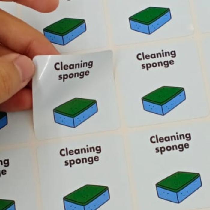 Gambar Cetak Stiker Label Vinyl A3+  (Print + Cutting) - Glossy, Kiss-Cut dari Nex Printshop undefined Tokopedia