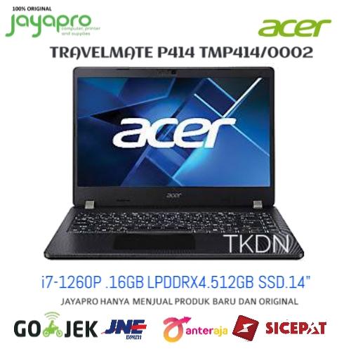 Gambar ACER TRAVELMATE P414 TMP414/0002 i7-1260P.16GB LPDDR4X. 512GB SSD. 14" dari JAYAPRO JKT undefined Tokopedia