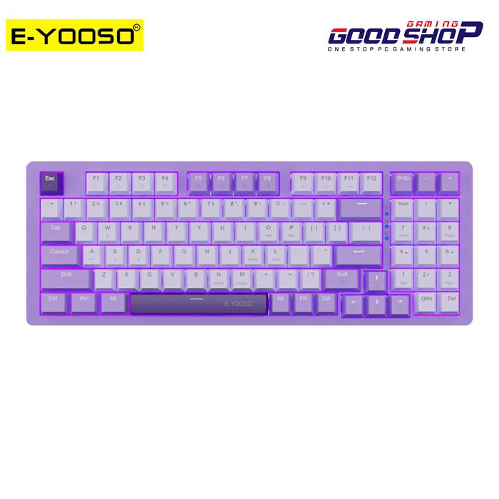 Gambar E-yooso Z94 - 98% Monochrome Hotswap Mechanical Gaming Keyboard I Z-94 - Light Pruple, Blue Sw dari GamingGearIndo undefined Tokopedia