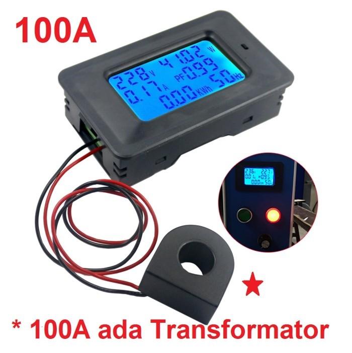 Digital 6 in 1 KWH Meter Amper Volt Frequency Ac 220V 20A - 100A