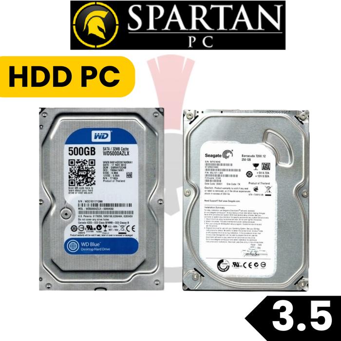 Hardisk PC Internal 500GB 1TB 2TB 250GB 3TB HDD SATA 80GB,  Random