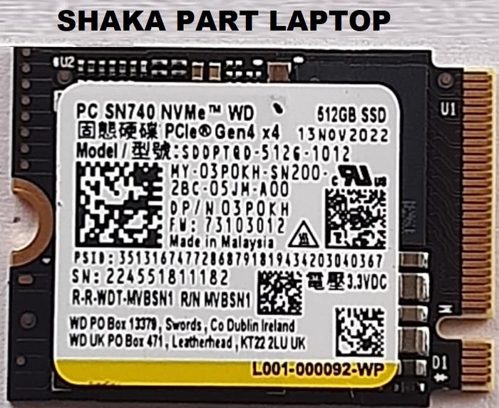 Gambar SSD NVMe 2230 SSD ( 256GB - 512GB) New - Murah - NVME 2230 512GB dari SHAKA PART LAPTOP & COMP undefined Tokopedia