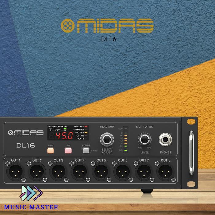 Midas Dl16 16 Input 8 Output Stage Box With 16 Midas Midas Dl16 16 Input 8 Output Stage Box With 16 Midas