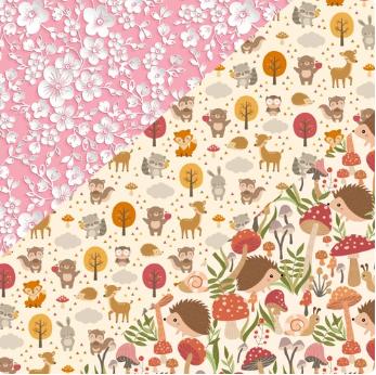 Gambar Kain Motif Custom 3 Motif (Bunga, Landak, Beruang) - Bunga  dari Arlie Percetakan Kain undefined Tokopedia