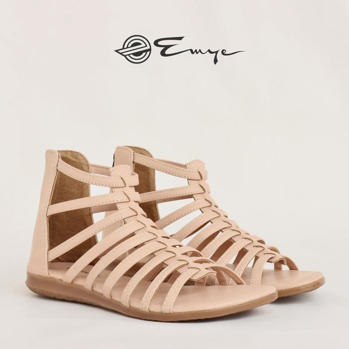 Gambar Emye Sepatu Sandal Flatshoes Tali Wanita Gladiator Pink GL02 - Cream, 37 dari Emye_NEW undefined Tokopedia