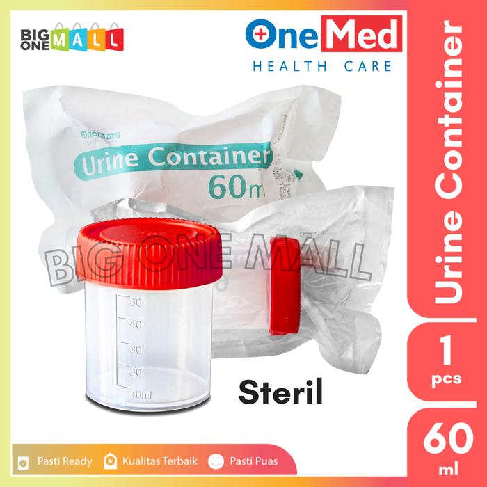 Gambar Urine Container Steril & Non Steril Onemed, Pot Urin Wadah Sampel Urin - Steril 60 ML dari BigOneMall undefined Tokopedia