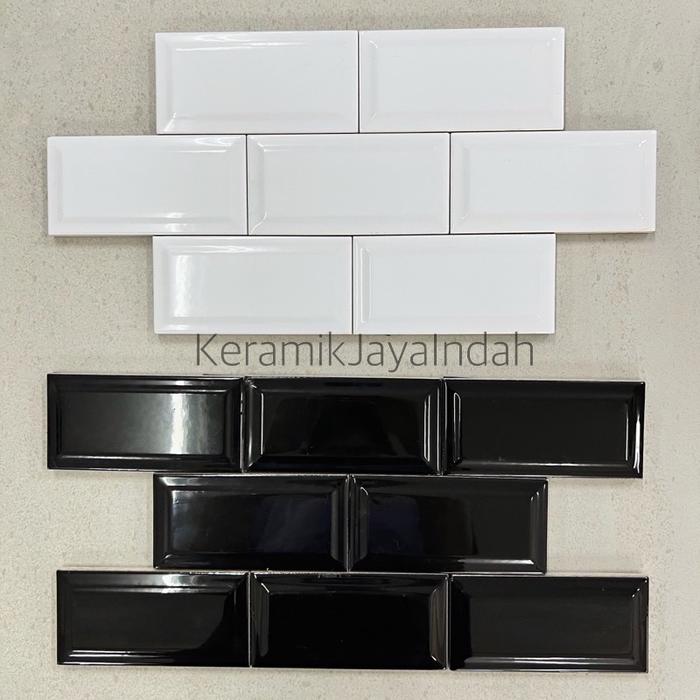 Jual MULIA SIGNATURE GLOSSY WHITE BEVEL 7,5 x 15 7,5x15 SUBWAY TILE ...