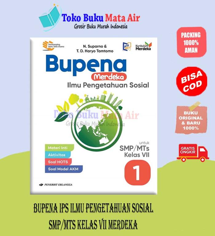 Gambar BUPENA MERDEKA IPS SMP/MTs KELAS 7 8 9 KURIKULUM MERDEKA - ERLANGGA - KELAS 7 dari Toko Buku Mata Air undefined Tokopedia