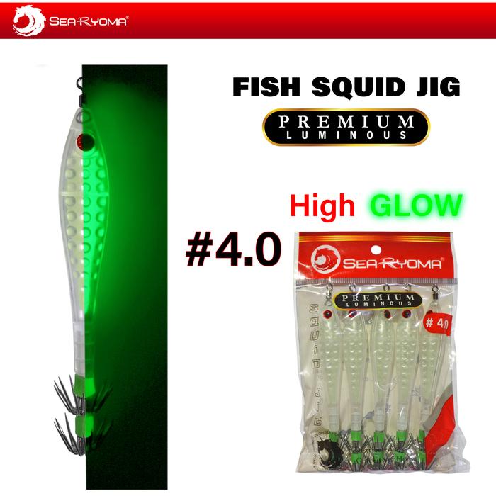 Gambar SeaRyoma Premium Squid Jig (Fish) Umpan Pancing Cumi SeaRyoma - Apolo Mika - Putih GID dari Gudang Nelayan undefined Tokopedia
