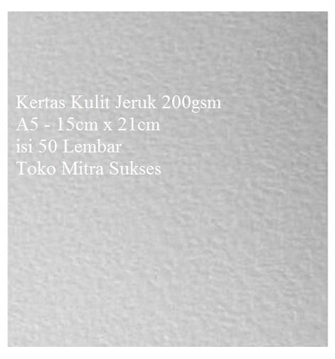 Gambar Kertas Kulit Jeruk A4 isi 50 Lembar - Kulit Jeruk A5 dari Toko Mitra Sukses undefined Tokopedia