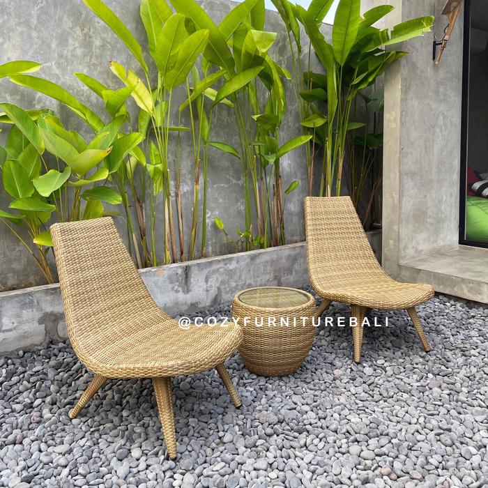 Gambar RATTAN BALCONY SET OUTDOOR KURSI SOFA ROTAN MINIMALIS FURNITURE POOL dari COZY FURNITURE BALI undefined Tokopedia