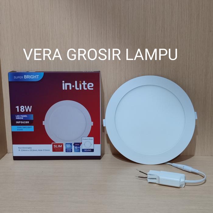 Gambar Lampu Panel Inlite 18W cahaya putih 6500K / Lampu downlight led Inlite - putih 6500K dari Vera grosir lampu electric undefined Tokopedia