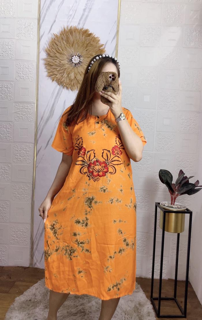 Gambar Grosir Daster Premium Bahan Adem dan Halus - Orange, Barong dari Nafisah Clothes undefined Tokopedia