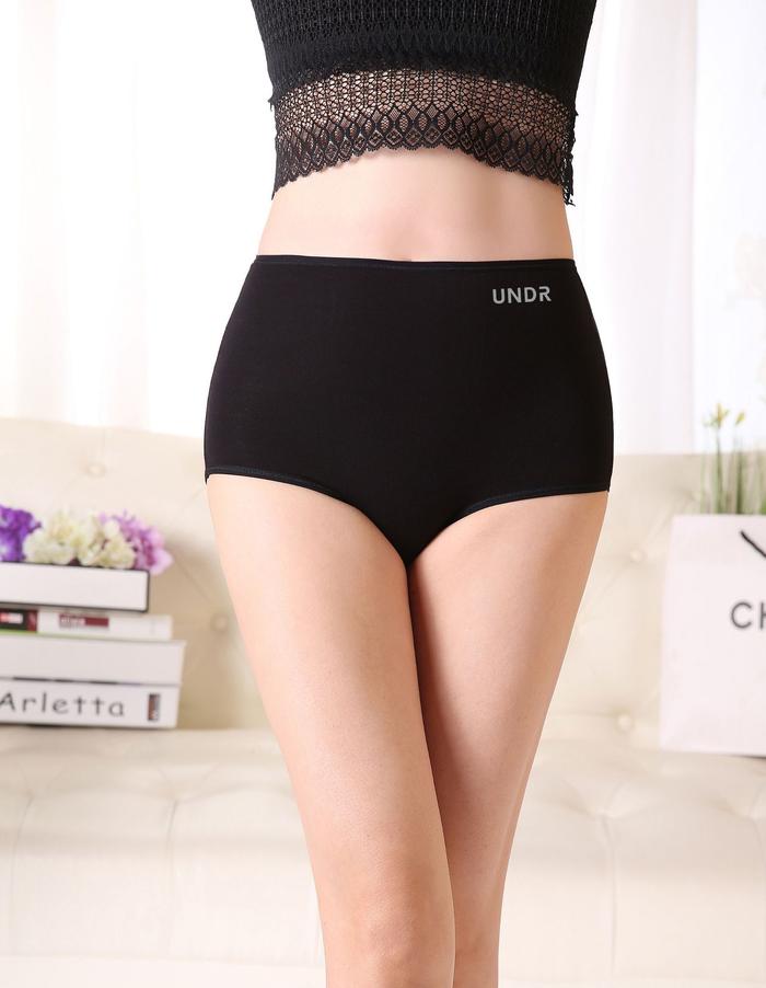 Gambar UNDR Dalaman Katun High Waist Wanita Kolor Pinggang Celana Dalam 1002 - Black, L dari UNDR Daily Wear undefined Tokopedia