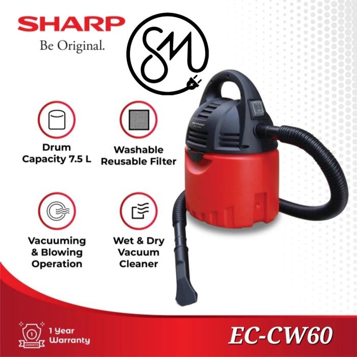 Gambar Vacuum Cleaner Sharp EC-CW60 Wet & Dry Penghisap debu ECCW60 dari Sinar Matahari SM AMIN undefined Tokopedia