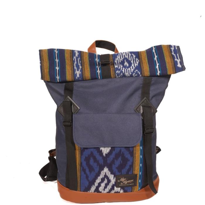Gambar Backpack Etnik Tenun Fold (ransel) - Biru dari Manikan undefined Tokopedia