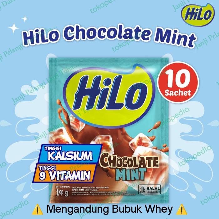 Gambar Hilo Chocolate Mint 10 Sachet like Tropicana Slim Cocoa Cadbury Hot - 04/2025-05/2025 dari Janji Pelangi Dari Tuhan Kita undefined Tokopedia
