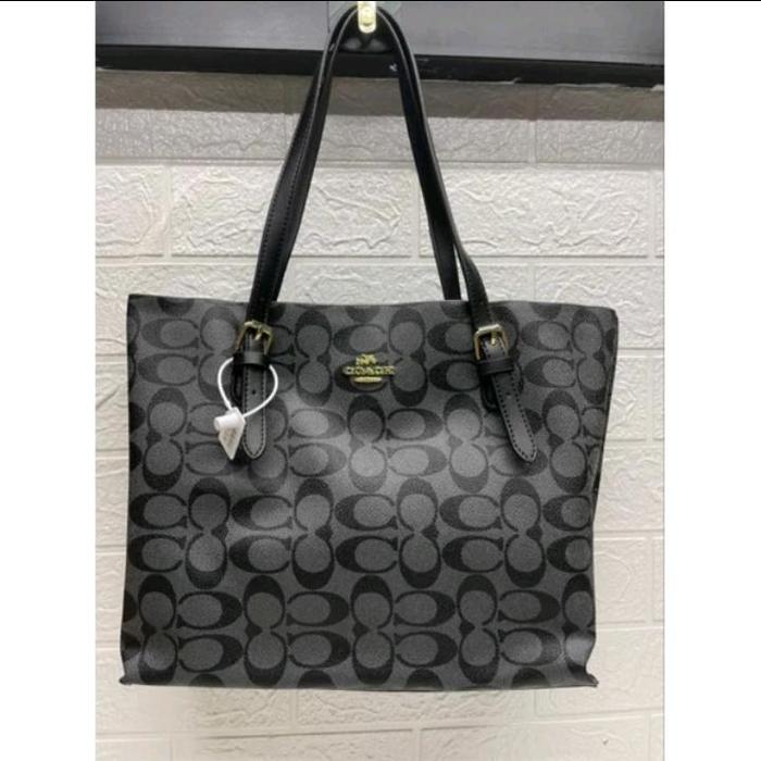 Gambar Tote Bag Wanita Coa Singnature 7324/Tote Bag Wanita Import China - Hitam, 30X25X14 dari MQaccessories undefined Tokopedia