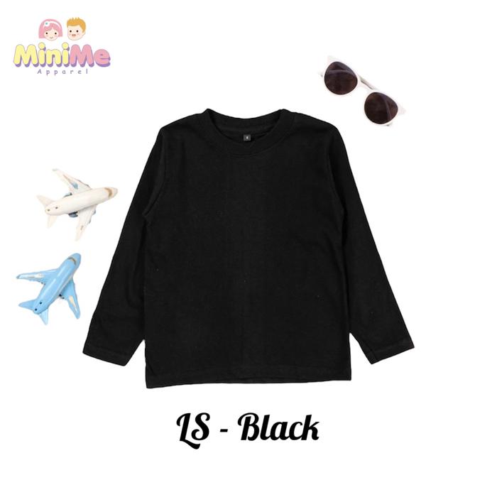 Gambar Minime Apparel Kaos Polos Longsleeve Anak Unisex 1-12 tahun (A) - Hitam, 5-6 tahun dari Minime.Apparel undefined Tokopedia