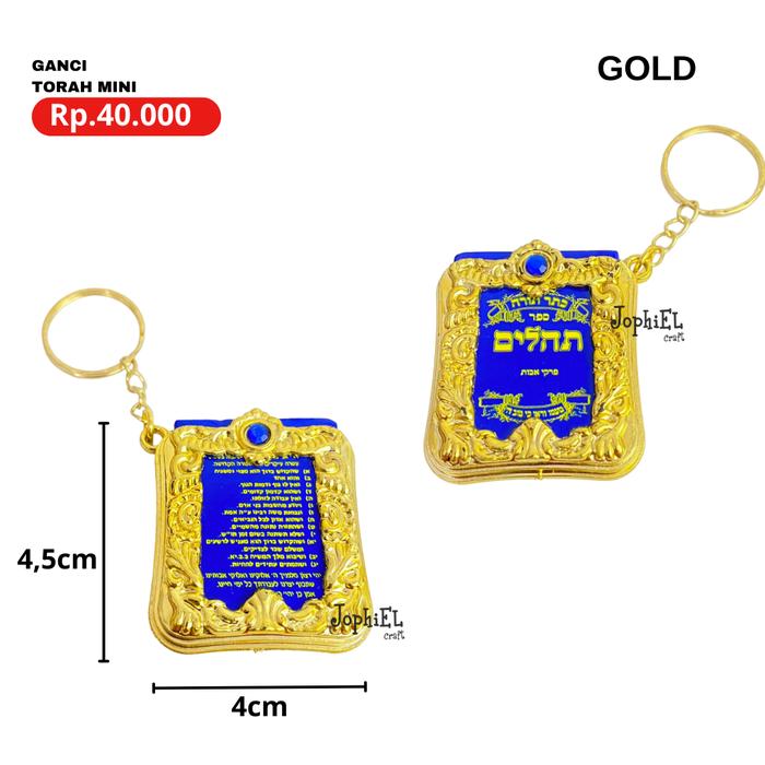 Gambar [READY] GANTUNGAN KUNCI KITAB TEHILLIM MINI ALKITAB KECIL MINI BIBBLE - Gold dari Jophiel Craft undefined Tokopedia