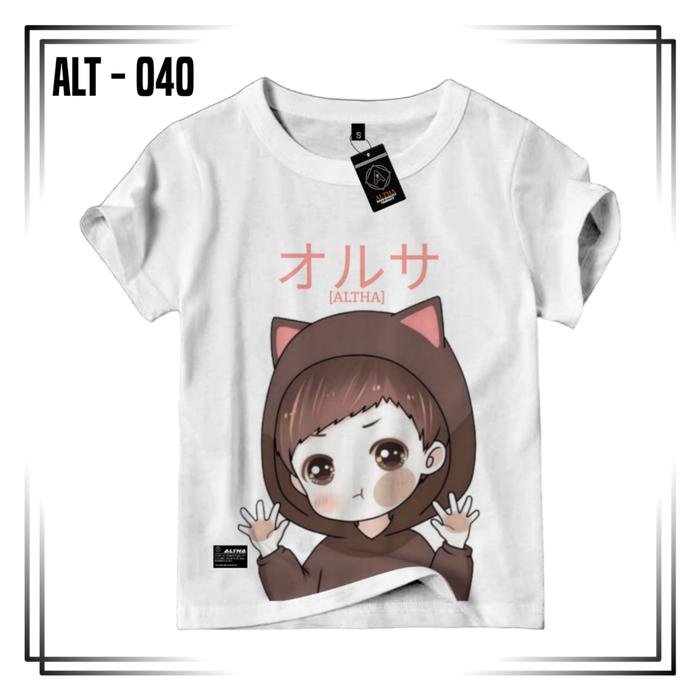 Gambar BAJU ANAK PEREMPUAN ALTHA KARAKTER ANIME 1-12 TAHUN CODE 153 STABILO - ALT 040 Putih, M dari ALTHA kaos distro anak undefined Tokopedia