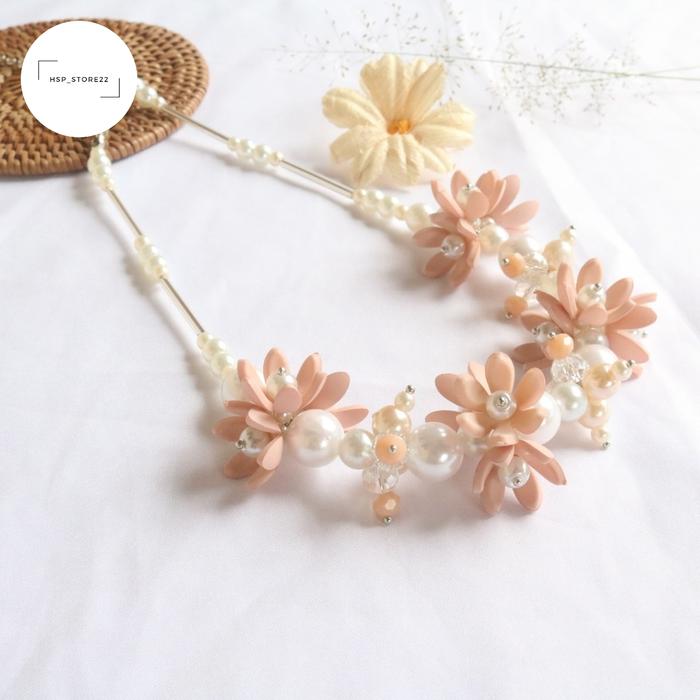 Gambar Premium Crystal Beads Necklace Kalung Daily Hijab Fashion Kondangan 2 - Salem dari Hsp store_NEW undefined Tokopedia