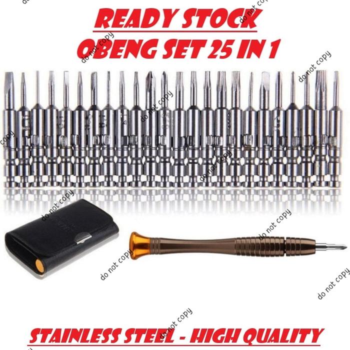 Gambar Obeng 25 in 1 Pertukangan Reparasi Smartphone Iphone - Obeng 25 in 1 dari Alat Ukur Dan Repeater undefined Tokopedia