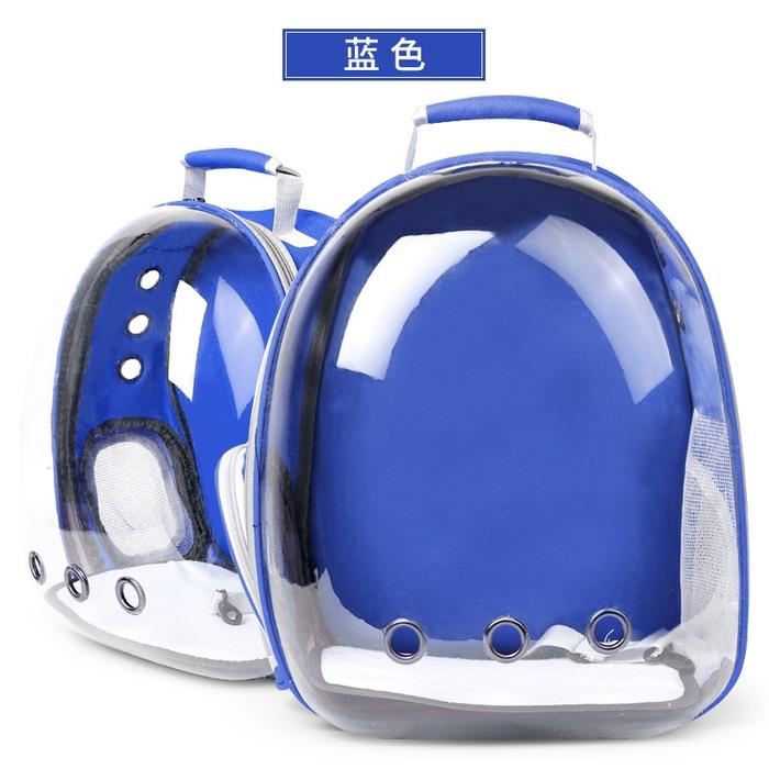 Gambar DONGWU RANSEL TAS KUCING ASTRONOT HEWAN PET RUCKSACK PET TRAVEL CARRIE kandang  kucing - Biru polos dari DongWu undefined Tokopedia