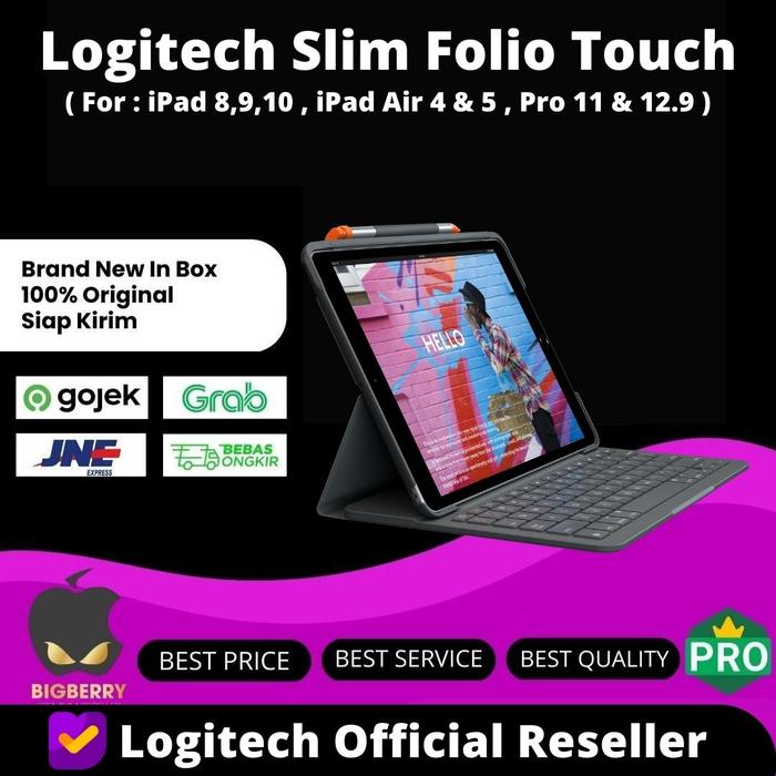 Logitech Slim Folio Touch Keyboard Case iPad Pro 11 Air 10  SLIM FOLIO, iPad 7/8/9