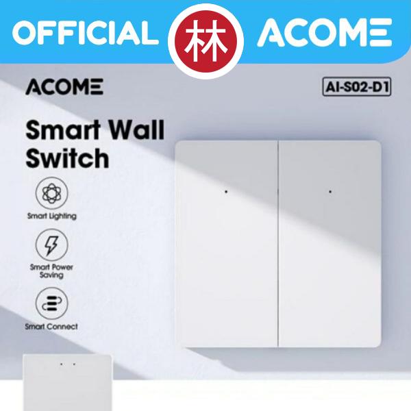 Gambar Acome AI-S02-D1 Smart Wall Switch Zigbee Smart Home App - EU 2 Gang, Putih dari Liem Group undefined Tokopedia