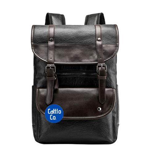 Gambar Tas BackpackRansel Punggung Kulit Impor KapasitasBesar - Merk Robustus - Hitam dari Cattlo Co. undefined Tokopedia