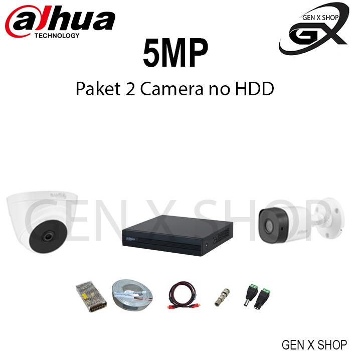 Gambar Dahua Paket camera CCTV 5 MP 4 Channel Dahua / Paket wifi camera CCTV 4ch bisa suara + warna siang malam - 2 Cam no HDD, Standart dari GEN X SH0P undefined Tokopedia