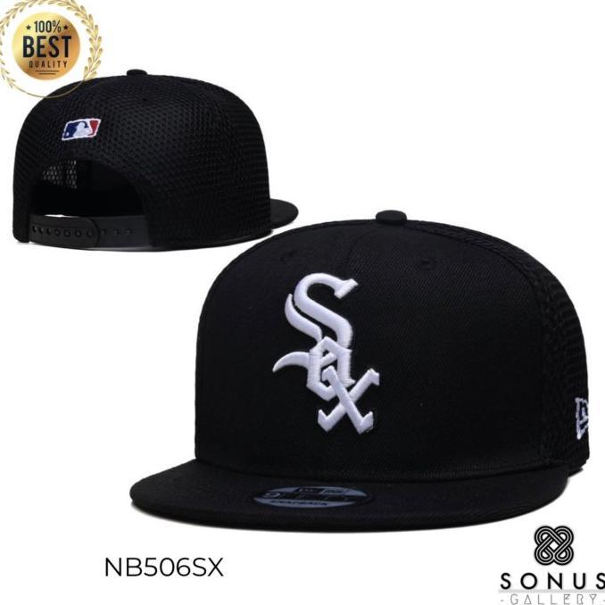 Gambar ORIGINAL TOPI SNAPBACK IMPORT MLB TEAM SPORT KOREA | HIGH QUALITY - Hitam SOX dari jaenahshopmarket undefined Tokopedia