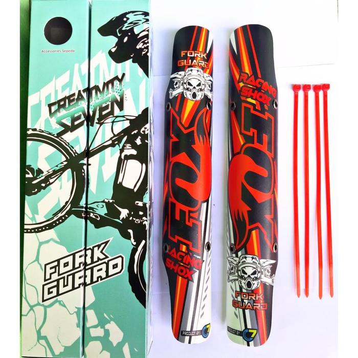 Gambar Fork guard sepeda / Aksesoris sepeda / Pelindung fork sepeda - FOX ORANGE dari RubykStore undefined Tokopedia