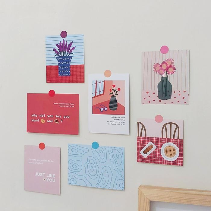 Gambar ORENJIST Kue Mini Poster SET / Art Print / Wall Decor / Poster Dekoras - Seri 3 dari Artlinx Store undefined Tokopedia