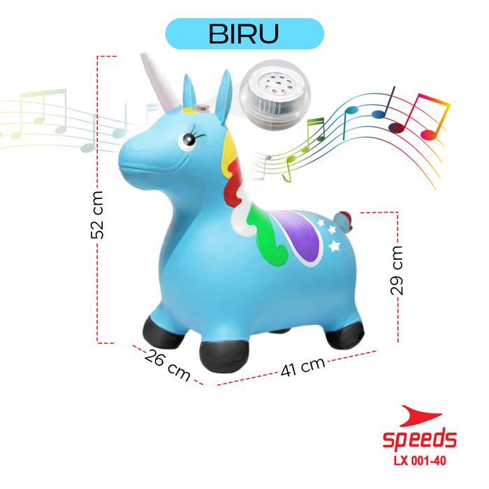 Gambar SPEEDS Mainan Anak Edukasi Kuda Kudaan Karet - 40 BIRU dari Calary Toys undefined Tokopedia