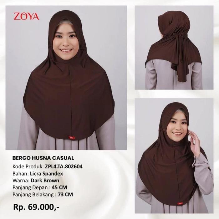 Gambar Zoya Hijab Instant Bergo Husna Casual - Khaki dari Robiemart undefined 5 Tokopedia