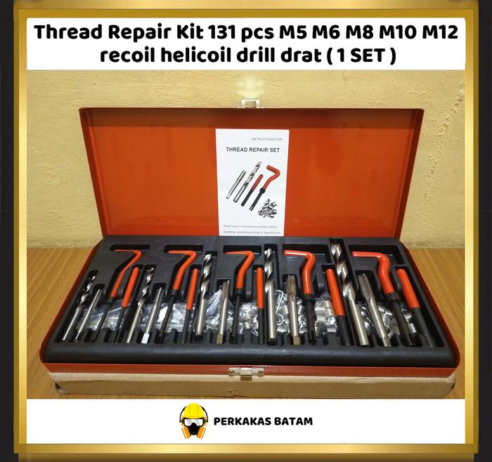 131-Piece Metric Helicoil Thread Repair Kit | 131pc Zambia