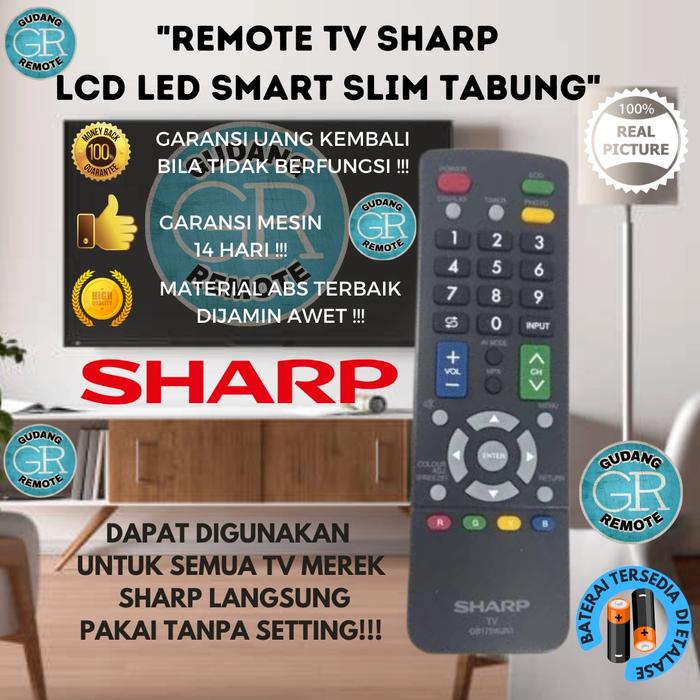 Gambar Remote Remot TV Sharp LCD LED Grade Original dari Gudang Remote undefined Tokopedia