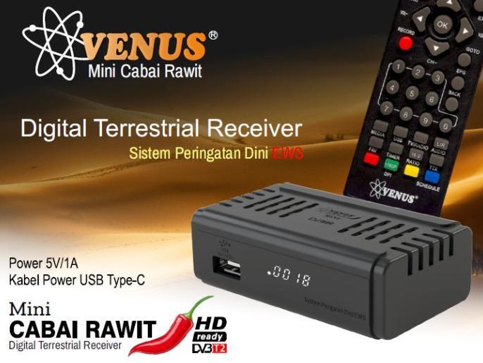 Gambar ! SET TOP BOX TV DIGITAL VENUS BRIO MINI BUILT IN DONGLE WIFI - - CR MINI, ADAPTOR+HDMI dari SB_ELECTRONIK undefined Tokopedia
