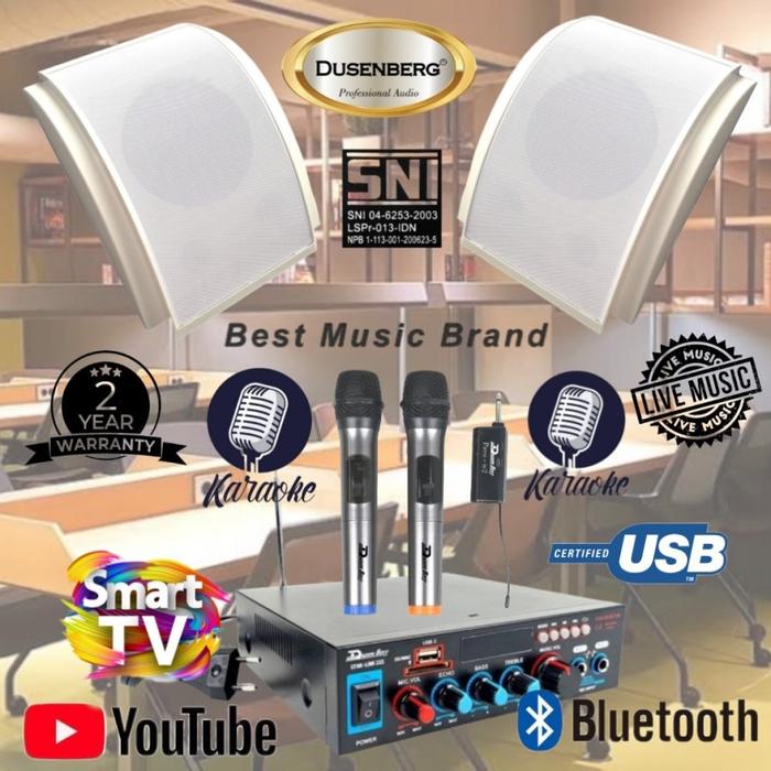 Gambar Karaoke Set Speaker WALL DUSENBERG 5 Inch DS - 625A, 2 Mic Wireless dari Dusenberg Audio Official Store undefined Tokopedia
