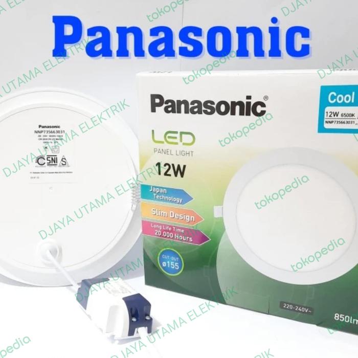 Gambar Downlight LED Panel G3 12 Watt NNP735563/663 155mm Round Panasonic - 6500k dari Djaya Utama Elektrik undefined Tokopedia