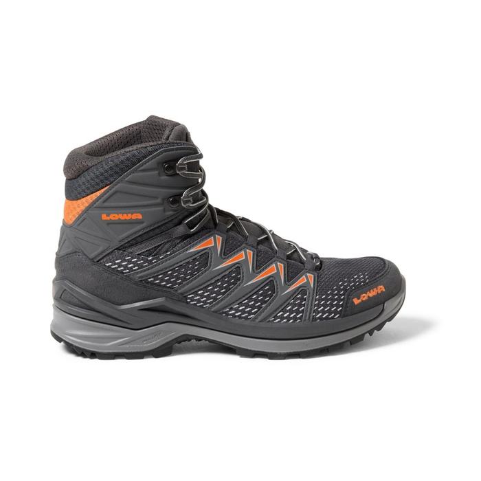 Gambar LOWA Innox Pro Mid Hiking Boots - Mens - Graphite/Orange, US 9 - Graphite/Orange, US 9.5 dari Halcyon Outdoor undefined Tokopedia